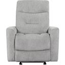 The appearance of Lyndon Glider Reclining Chair In Gray designed by Homelegance in the modern / contemporary interior design. This gray piece of furniture was selected by 1StopBedrooms from Lyndon Collection to add a touch of cosiness and style into your home. Sku: 9610GY-1. Material: Chenille.