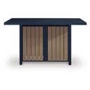 The appearance of Mabry Shores Outdoor Bar Table with Fire Pit In Blue designed by Signature Design by Ashley in the modern / contemporary interior design. This blue piece of furniture was selected by 1StopBedrooms from Mabry Shores Collection to add a touch of cosiness and style into your home. Sku: P587-665. Material: HDPE.