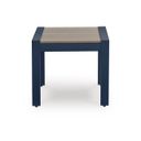 The appearance of Mabry Shores Outdoor End Table In Blue designed by Signature Design by Ashley in the modern / contemporary interior design. This blue piece of furniture was selected by 1StopBedrooms from Mabry Shores Collection to add a touch of cosiness and style into your home. Sku: P587-703. Material: HDPE.