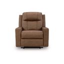 The appearance of Mackmenville Recliner In Caramel designed by Signature Design by Ashley in the modern / contemporary interior design. This caramel piece of furniture was selected by 1StopBedrooms from Mackmenville Collection to add a touch of cosiness and style into your home. Sku: 7471429. Material: Fabric.
