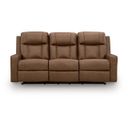 The appearance of Mackmenville Reclining Sofa In Caramel designed by Signature Design by Ashley in the modern / contemporary interior design. This caramel piece of furniture was selected by 1StopBedrooms from Mackmenville Collection to add a touch of cosiness and style into your home. Sku: 7471488. Material: Fabric.