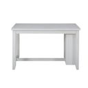 The appearance of Madaket 60 Inch Counter Height Table with 3 Shelf Storage In Off White designed by Jofran in the transitional interior design. This off white piece of furniture  was selected by 1StopBedrooms from Madaket Collection to add a touch of cosiness and style into your home. Sku: 647-60. Table Top Shape: Rectangular. Material: Pine. Size: 60" x 30".