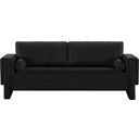 The appearance of Madeline Chenille Fabric Sofa In Black designed by Meridian in the modern / contemporary interior design. This black piece of furniture was selected by 1StopBedrooms from Madeline Collection to add a touch of cosiness and style into your home. Sku: 152Black-S. Material: Plywood.