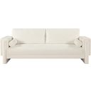The appearance of Madeline Chenille Fabric Sofa In Cream designed by Meridian in the modern / contemporary interior design. This cream piece of furniture  was selected by 1StopBedrooms from Madeline Collection to add a touch of cosiness and style into your home. Sku: 152Cream-S. Material: Plywood.