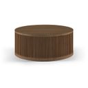 Madera Oak Veneer and Solid Wood with Caster Wheels Coffee Table In Brown Walnut