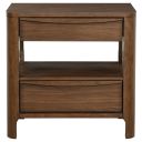 Maderia 2-Drawer Nightstand Bedside Table In Walnut