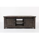 The appearance of Madison County 50 Inch Barn Door Coffee Table In Brown designed by Jofran in the traditional interior design. This brown piece of furniture was selected by 1StopBedrooms from Madison County Collection to add a touch of cosiness and style into your home. Sku: 1700-5. Material: Pine.