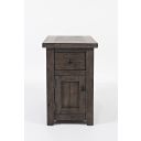 The appearance of Madison County Chairside Table In Brown designed by Jofran in the traditional interior design. This brown piece of furniture was selected by 1StopBedrooms from Madison County Collection to add a touch of cosiness and style into your home. Sku: 1700-8. Material: Pine.