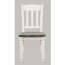 Madison County Slatback Dining Chair Set of 2 In Vintage White