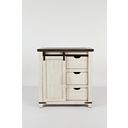 The appearance of Madison County 32 Inch Barn Door Accent Cabinet In Vintage White designed by Jofran in the transitional interior design. This vintage white piece of furniture was selected by 1StopBedrooms from Madison County Collection to add a touch of cosiness and style into your home. Sku: 1706-32. Material: MDF.