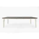 The appearance of Madison County Rectangle Extension Dining Table In Vintage White designed by Jofran in the transitional interior design. This vintage white piece of furniture was selected by 1StopBedrooms from Madison County Collection to add a touch of cosiness and style into your home. Sku: 1706-106. Table Top Shape: Rectangular. Material: Pine. Size: 106" x 42".