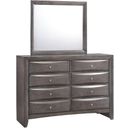 The appearance of Madison Gray Dresser With Mirror designed by Picket House in the modern / contemporary interior design. This gray piece of furniture was selected by 1StopBedrooms from Madison Collection to add a touch of cosiness and style into your home. Sku: EG100DR;EG100MR. Material: Wood.