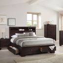The appearance of Madison II Bookcase Storage Bed (Queen) designed by ACME in the transitional interior design. This brown piece of furniture was selected by 1StopBedrooms from Madison II Collection to add a touch of cosiness and style into your home. Sku: 19560Q-HB;19561Q-FB;19562Q-R. Bed Type: Storage Bed. Material: Wood. Bed Size: Queen.