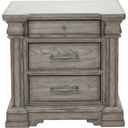 The appearance of Madison Ridge Nightstand designed by Pulaski in the traditional interior design. This dark color piece of furniture was selected by 1StopBedrooms from Madison Ridge Collection to add a touch of cosiness and style into your home. Sku: P091140. Material: Wood.