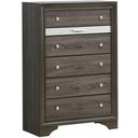 The appearance of Madrid Chest In Gray designed by Glory in the modern / contemporary interior design. This gray piece of furniture was selected by 1StopBedrooms from Madrid Collection to add a touch of cosiness and style into your home. Sku: G02305-CH. Material: Wood.