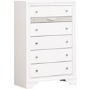 The appearance of Madrid Chest In White designed by Glory in the modern / contemporary interior design. This white piece of furniture was selected by 1StopBedrooms from Madrid Collection to add a touch of cosiness and style into your home. Sku: G02390-CH. Material: Wood.