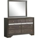 The appearance of Madrid Dresser In Gray designed by Glory in the modern / contemporary interior design. This gray piece of furniture was selected by 1StopBedrooms from Madrid Collection to add a touch of cosiness and style into your home. Sku: G02305-D. Material: Wood.