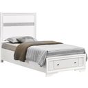 Madrid Full Storage Bed In White