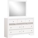 The appearance of Madrid Mirror In White designed by Glory in the modern / contemporary interior design. This white piece of furniture was selected by 1StopBedrooms from Madrid Collection to add a touch of cosiness and style into your home. Sku: G02390-M. Material: Glass.