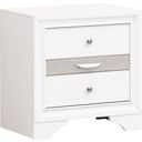 The appearance of Madrid Nightstand In White designed by Glory in the modern / contemporary interior design. This white piece of furniture was selected by 1StopBedrooms from Madrid Collection to add a touch of cosiness and style into your home. Sku: G02390-N. Material: Wood.