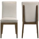 The appearance of Maggie Dining Chair with Natural Cushion Set of 2 In Walnut designed by New Classic in the modern / contemporary interior design. This natural piece of furniture was selected by 1StopBedrooms from Maggie Collection to add a touch of cosiness and style into your home. Sku: D7185B-20-NAT. Material: Wood.