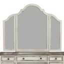 The appearance of Magnolia Manor Antique Vanity Mirror designed by Liberty in the transitional interior design. This antique white piece of furniture was selected by 1StopBedrooms from Magnolia Manor Collection to add a touch of cosiness and style into your home. Sku: 244-BR55. Material: Glass.