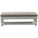The appearance of Magnolia Manor Antique White Bed Bench designed by Liberty in the transitional interior design. This antique white piece of furniture was selected by 1StopBedrooms from Magnolia Manor Collection to add a touch of cosiness and style into your home. Sku: 244-BR47. Material: Rubberwood.