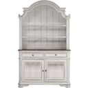 The appearance of Magnolia Manor Antique White Buffet With Hutch designed by Liberty in the transitional interior design. This antique white piece of furniture was selected by 1StopBedrooms from Magnolia Manor Collection to add a touch of cosiness and style into your home. Sku: 244-CB5692;244-CH5692. Material: Wood.