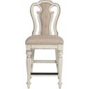 The appearance of Magnolia Manor Antique White Counter Height Chair Set of 2 designed by Liberty in the traditional interior design. This antique white piece of furniture  was selected by 1StopBedrooms from Magnolia Manor Collection to add a touch of cosiness and style into your home. Sku: 244-B650124. Material: Fabric.