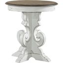 The appearance of Magnolia Manor Round End Table designed by Liberty in the traditional interior design. This antique white piece of furniture was selected by 1StopBedrooms from Magnolia Manor Collection to add a touch of cosiness and style into your home. Sku: 244-OT1022. Material: Rubberwood.