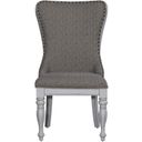 The appearance of Magnolia Manor Upholstered Wing Back Side Chair Set Of 2 In White designed by Liberty in the traditional interior design. This antique white piece of furniture was selected by 1StopBedrooms from Magnolia Manor Collection to add a touch of cosiness and style into your home. Sku: 244-C6501S. Material: Rubberwood.