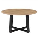 The appearance of Magnolia Round Table In Black designed by Steve Silver in the modern / contemporary interior design. This black piece of furniture  was selected by 1StopBedrooms from Magnolia Collection to add a touch of cosiness and style into your home. Sku: MM5454KT. Table Top Shape: Round. Material: MDF. Size: 54".