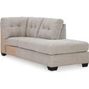 The appearance of Mahoney RAF Corner Chaise In Pebble designed by Signature Design by Ashley in the modern / contemporary interior design. This pebble piece of furniture was selected by 1StopBedrooms from Mahoney Collection to add a touch of cosiness and style into your home. Sku: 3100417. Material: Fabric.