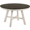 The appearance of Maisie White And Brown Round Dining Table designed by New Classic in the transitional interior design. This white and brown piece of furniture was selected by 1StopBedrooms from Maisie Collection to add a touch of cosiness and style into your home. Sku: D1903-11. Table Top Shape: Round. Material: Wood. Size: 48".