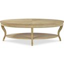 The appearance of Maison '47 Stocked Oval Cocktail Table In Natural designed by Century Furniture in the transitional interior design. This natural piece of furniture  was selected by 1StopBedrooms from Maison '47 Collection to add a touch of cosiness and style into your home. Sku: 89A-607-V1. Material: Oak Veneer.