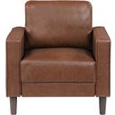 The appearance of Malcolm Chair In Chocolate designed by Homelegance in the modern / contemporary interior design. This chocolate piece of furniture was selected by 1StopBedrooms from Malcolm Collection to add a touch of cosiness and style into your home. Sku: 9203CHC-1. Material: Faux Leather.