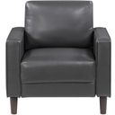 The appearance of Malcolm Chair In Dark Gray designed by Homelegance in the modern / contemporary interior design. This dark gray piece of furniture was selected by 1StopBedrooms from Malcolm Collection to add a touch of cosiness and style into your home. Sku: 9203DGY-1. Material: Faux Leather.