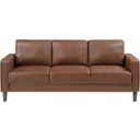 The appearance of Malcolm Sofa In Chocolate designed by Homelegance in the modern / contemporary interior design. This chocolate piece of furniture was selected by 1StopBedrooms from Malcolm Collection to add a touch of cosiness and style into your home. Sku: 9203CHC-3. Material: Faux Leather.