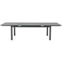 The appearance of Maldives Outdoor Patio Dining Table In Grey designed by Meridian in the modern / contemporary interior design. This grey piece of furniture was selected by 1StopBedrooms from Maldives Collection to add a touch of cosiness and style into your home. Sku: 343Grey-T. Material: Aluminum. Table Top Shape: Rectangular.