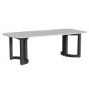 The appearance of Malibu 96" Dining Table in Matte Coal designed by Sunset West in the transitional interior design. This matte coal piece of furniture was selected by 1StopBedrooms from Malibu Collection to add a touch of cosiness and style into your home. Sku: SW7101-T96. Material: Aluminum.