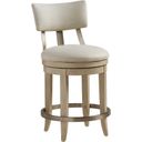 The appearance of Malibu Cliffside Swivel Upholstered Counter Stool In Ivory designed by Barclay Butera in the transitional interior design. This ivory piece of furniture was selected by 1StopBedrooms from Malibu Collection to add a touch of cosiness and style into your home. Sku: 926-895-01. Material: Wood.