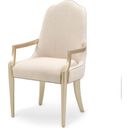 The appearance of Malibu Crest Arm Chair In Chardonnay designed by Michael Amini in the transitional interior design. This chardonnay piece of furniture was selected by 1StopBedrooms from Malibu Crest Collection to add a touch of cosiness and style into your home. Sku: N9007004A-822. Material: Polyester.