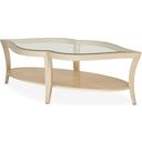 The appearance of Malibu Crest Cocktail Table In Chardonnay designed by Michael Amini in the transitional interior design. This chardonnay piece of furniture was selected by 1StopBedrooms from Malibu Crest Collection to add a touch of cosiness and style into your home. Sku: N9007204-822. Material: Glass.