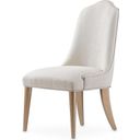 The appearance of Malibu Crest Dining Side Chair Set Of 2 In Chardonnay designed by Michael Amini in the transitional interior design. This chardonnay piece of furniture  was selected by 1StopBedrooms from Malibu Crest Collection to add a touch of cosiness and style into your home. Sku: N9007003-822. Material: Polyester.
