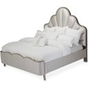 Malibu Crest Queen Scalloped Panel Bed In Chardonnay