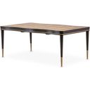 The appearance of Malibu Crest Rectangular Dining Table In Crotch Mahogany designed by Michael Amini in the modern / contemporary interior design. This dark espresso piece of furniture was selected by 1StopBedrooms from Malibu Crest Collection to add a touch of cosiness and style into your home. Sku: 9007000-411. Material: Wood. Table Top Shape: Rectangular. Size: 46" x 125".