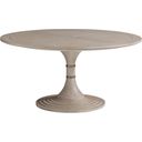 The appearance of Malibu Kingsport Round Dining Table In Dune designed by Barclay Butera in the modern / contemporary interior design. This dune piece of furniture was selected by 1StopBedrooms from Malibu Collection to add a touch of cosiness and style into your home. Sku: 926-875C. Table Top Shape: Round. Material: Wood. Size: 60".