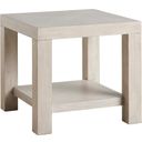 The appearance of Malibu Surfrider End Table In Dune designed by Barclay Butera in the transitional interior design. This dune piece of furniture was selected by 1StopBedrooms from Malibu Collection to add a touch of cosiness and style into your home. Sku: 926-953. Material: Wood.