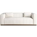 The appearance of Mallina Vegan Leather Sofa In Cream and Dark Brown Walnut designed by Meridian in the modern / contemporary interior design. This cream and dark brown walnut piece of furniture was selected by 1StopBedrooms from Mallina Collection to add a touch of cosiness and style into your home. Sku: 44098Cream-S. Material: Vegan Leather.