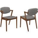 The appearance of Malone Dining Side Chairs Brown and Dark Walnut Set of 2 designed by Coaster in the transitional interior design. This dark walnut piece of furniture was selected by 1StopBedrooms from Malone Collection to add a touch of cosiness and style into your home. Sku: 105352. Material: Wood.